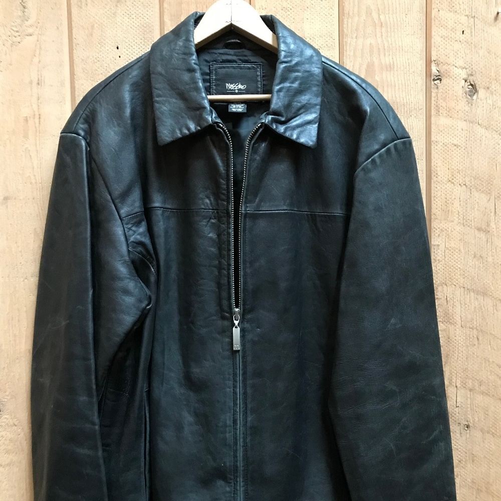 Men's Mossimo Leather Jacket, L